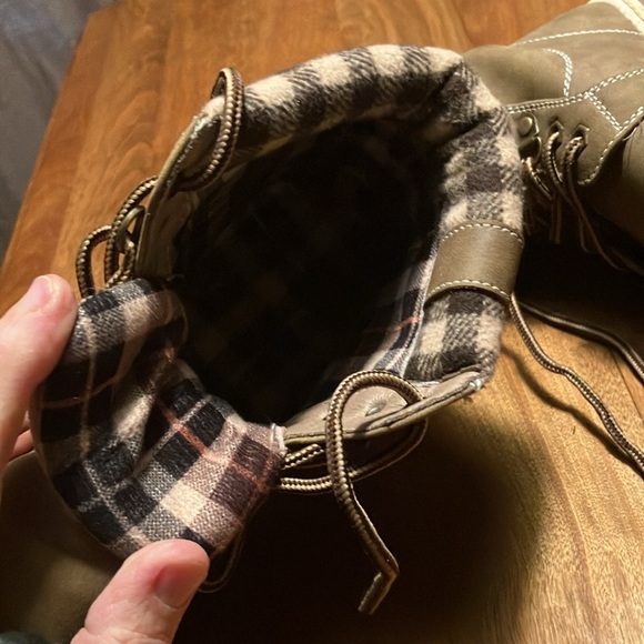 Anjou Femme flannel lined leather lace up boots size 6 - Picture 12 of 13